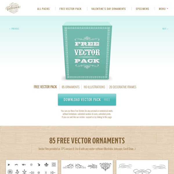 Free Download: 85 Vintage Vector Ornaments + 110 Vector Decorations - Creative Commons License