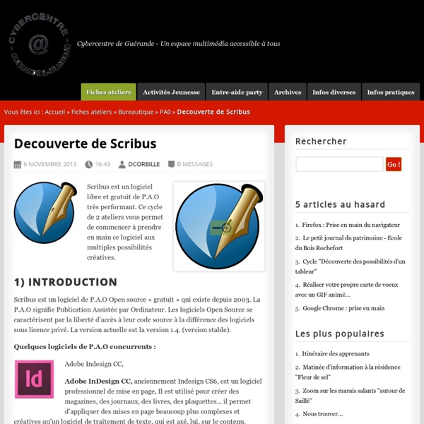 Decouverte de Scribus