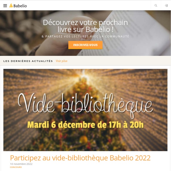 Babelio - Découvrez des livres, critiques, extraits, résumés