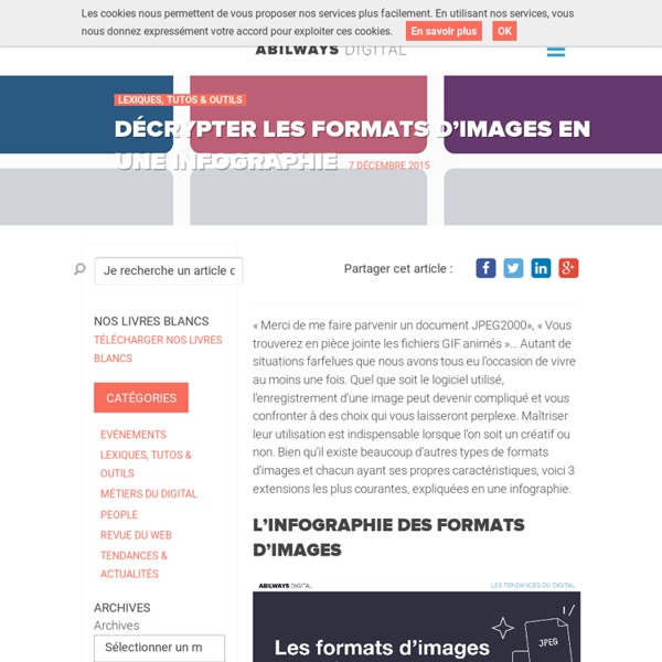 Décrypter les formats d'images en une infographie