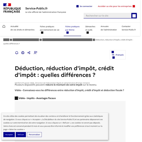 Déduction, réduction, crédit d'impôt sur le revenu : quelles différences ?