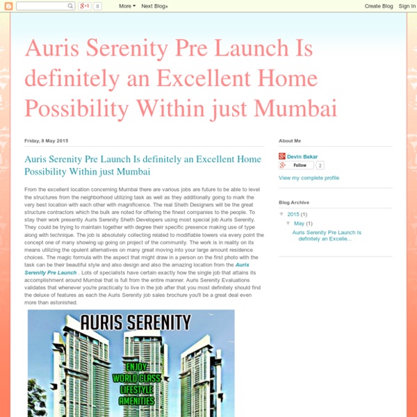 Auris Serenity Pre Launch