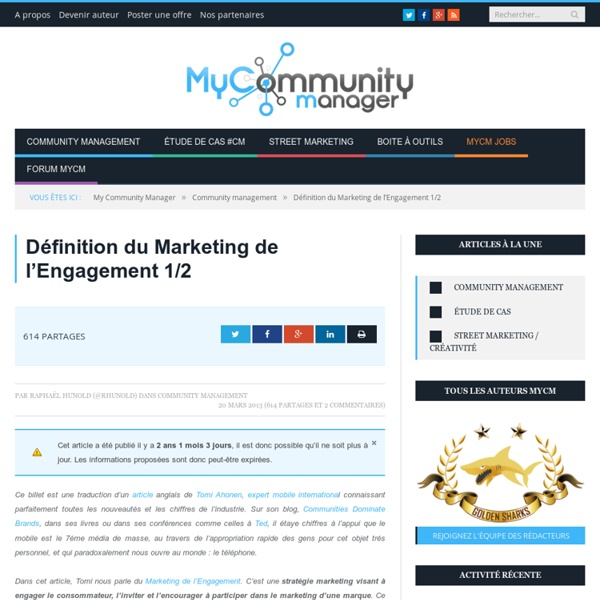 Définition du Marketing de l'Engagement