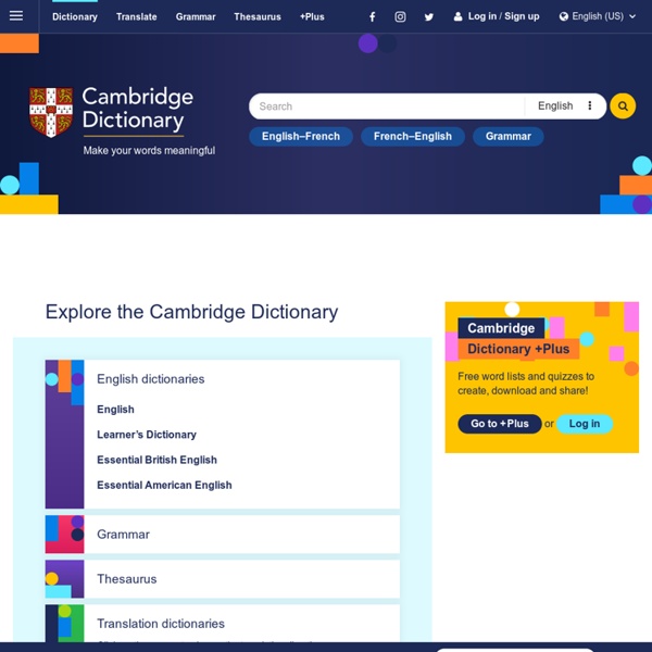Cambridge Free English Dictionary and Thesaurus