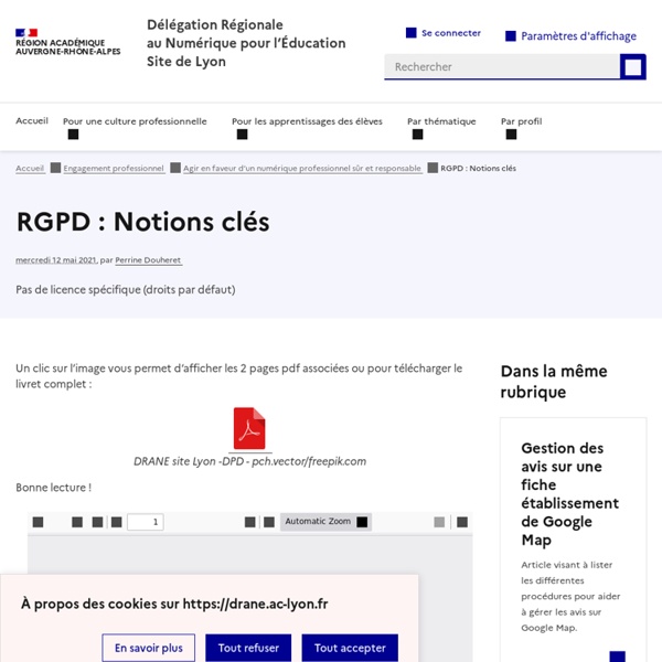 RGPD : Notions clés