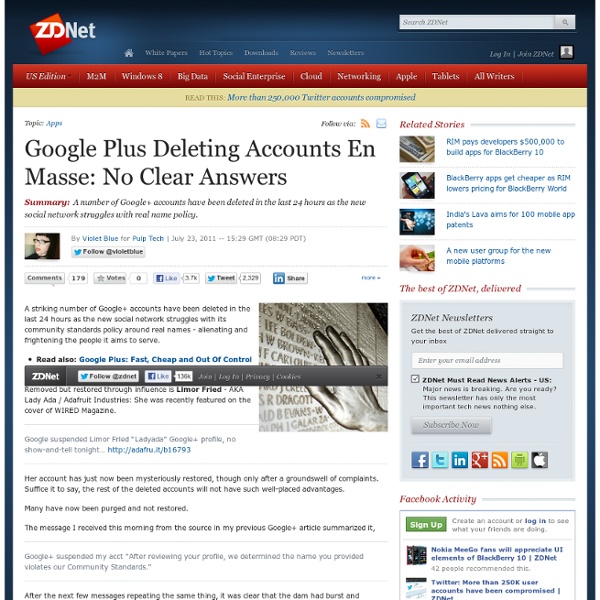 Google Plus Deleting Accounts En Masse: No Clear Answers