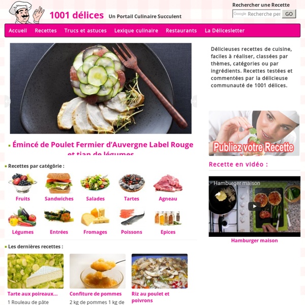 1001 délices - Un Portail Culinaire Succulent