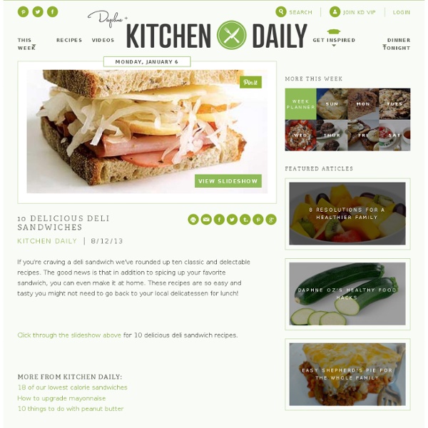 10 Favorite Deli and Diner Sandwich Recipes