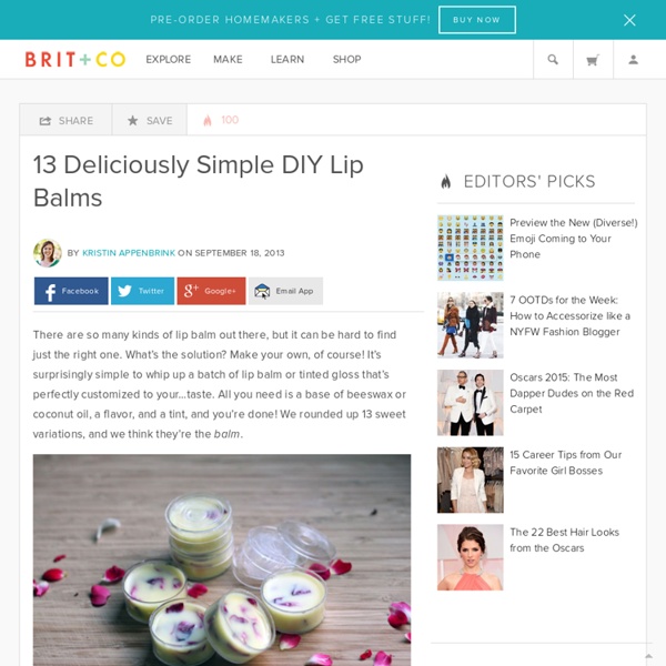 13 Deliciously Simple DIY Lip Balms