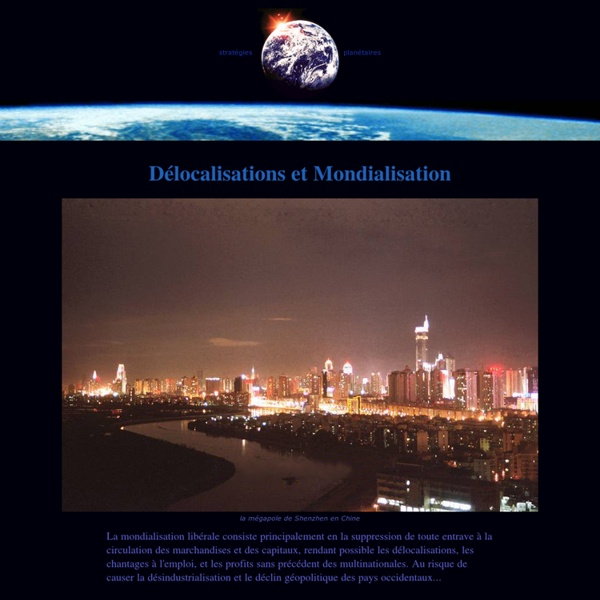 2006 - Délocalisations et mondialisation