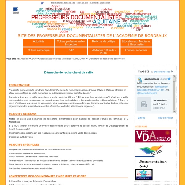 Site de Documentation de l'Académie de Bordeaux
