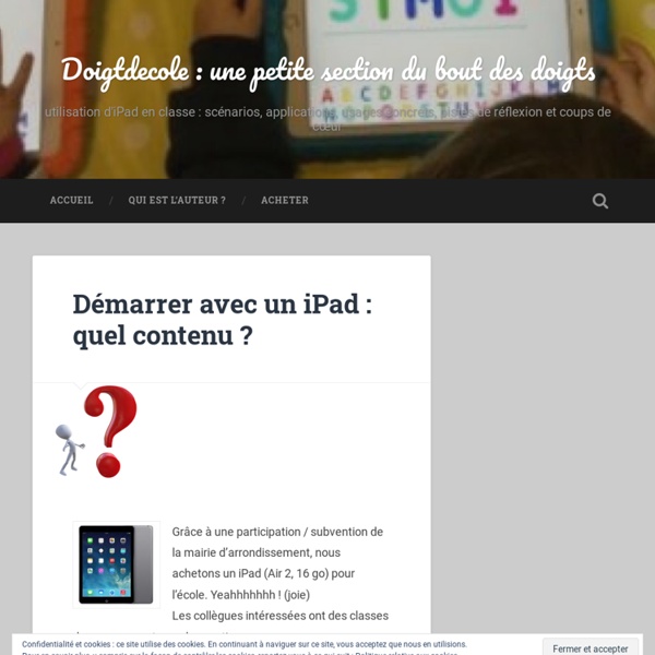 Démarrer avec un iPad : quel contenu ?