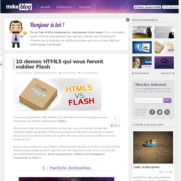 10 demos HTML5 qui vous feront oublier Flash