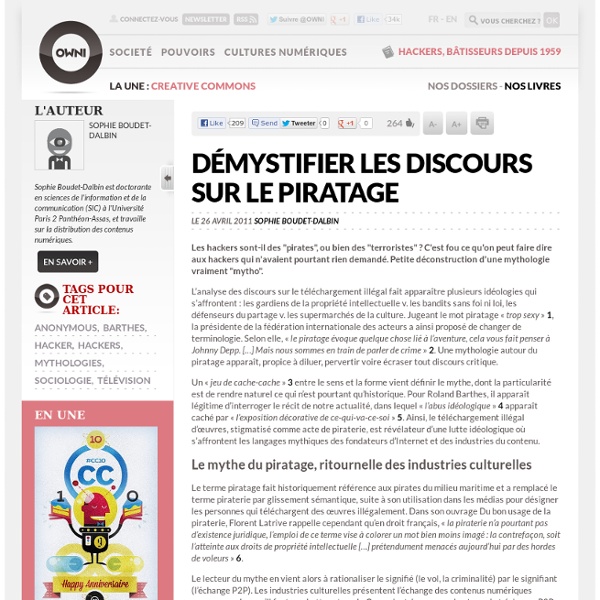 Démystifier les discours sur le piratage