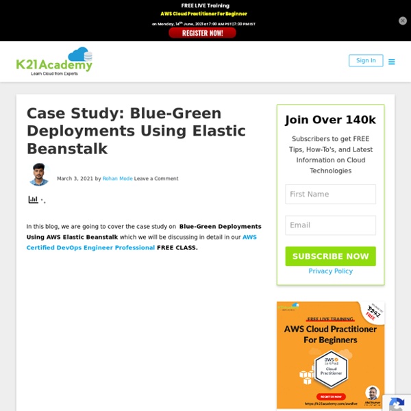 Blue-Green Deployments Using Elastic Beanstalk