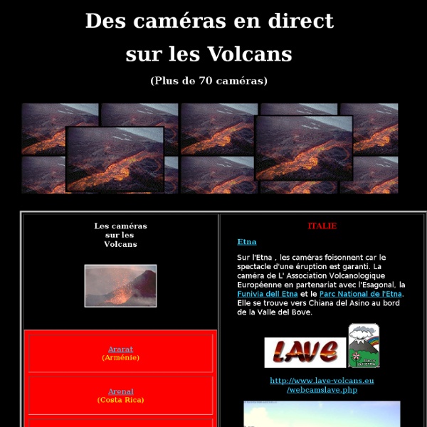 Des caméras sur les volcans