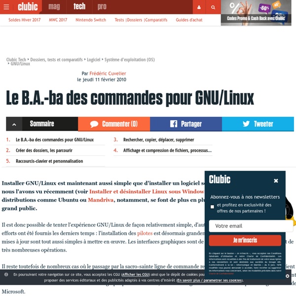 Le B.A.-ba des commandes pour GNU/Linux