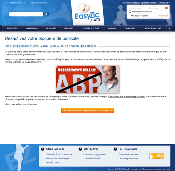 Services gratuits pour musiciens (annonces, partitions, forums, annuaires...)