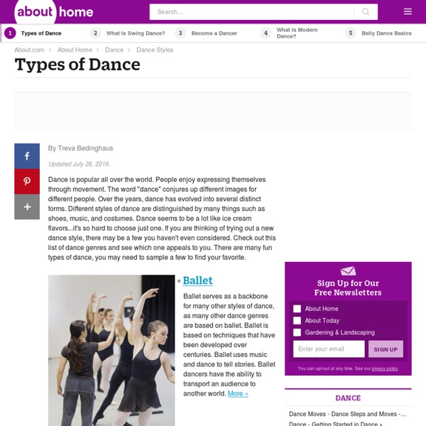 Dance Types - Types of Dance