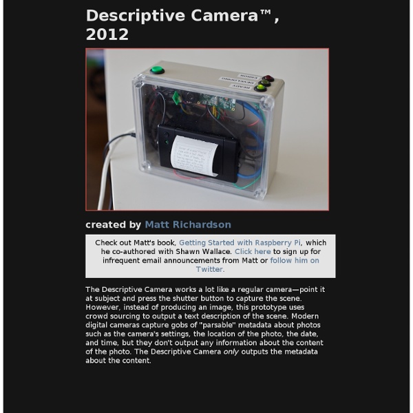 Descriptive Camera