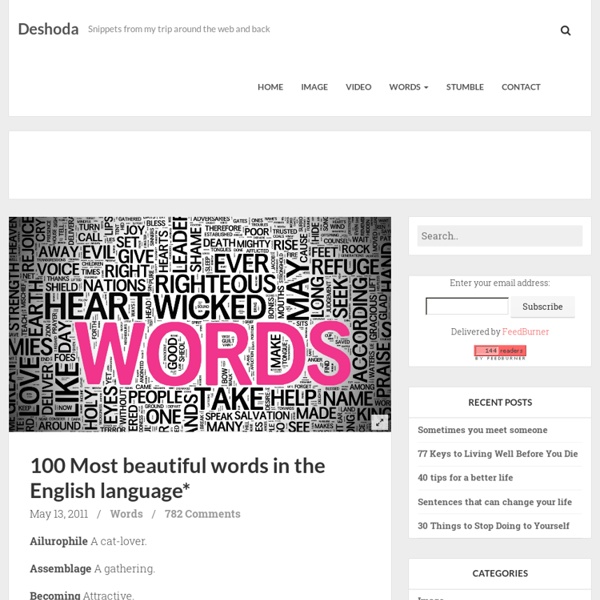 100 Most beautiful words in the English language*
