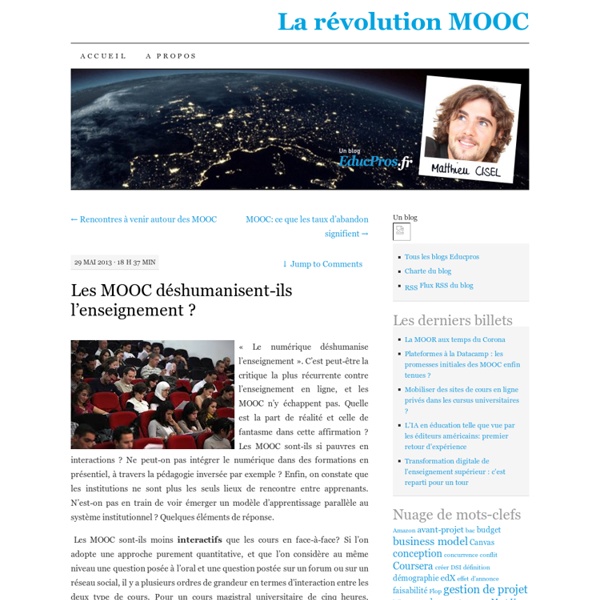 Les MOOC déshumanisent-ils l’enseignement ?