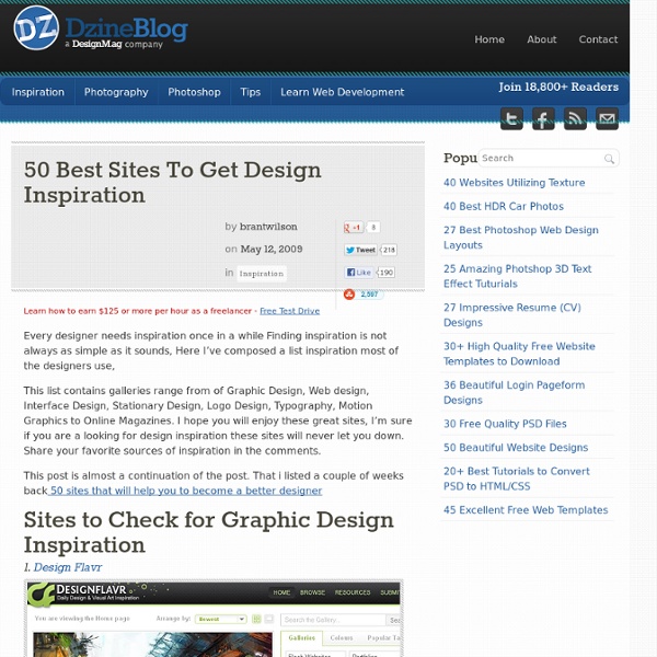 50 Best Sites To Get Design Inspiration at DzineBlog