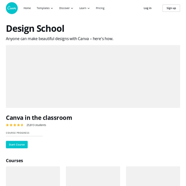 *Canva Design School: articles, interactive tutorials and awesome tips (Scan)