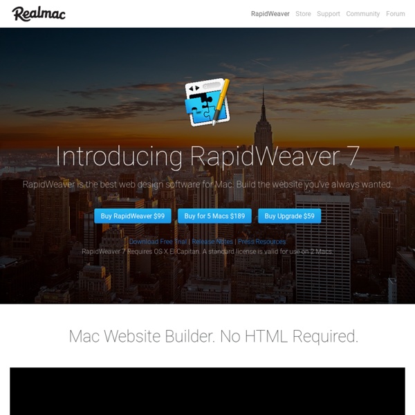 Web Design Software for Mac — RapidWeaver