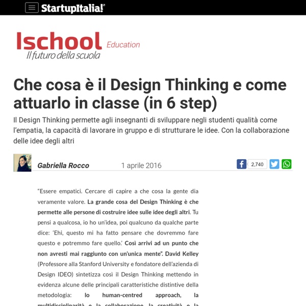 Che cosa è il Design Thinking e come attuarlo in classe (in 6 step)
