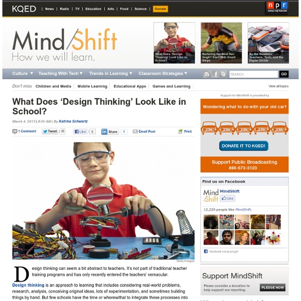 What Does ‘Design Thinking’ Look Like in School?