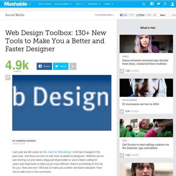 130+ Web Design Tools