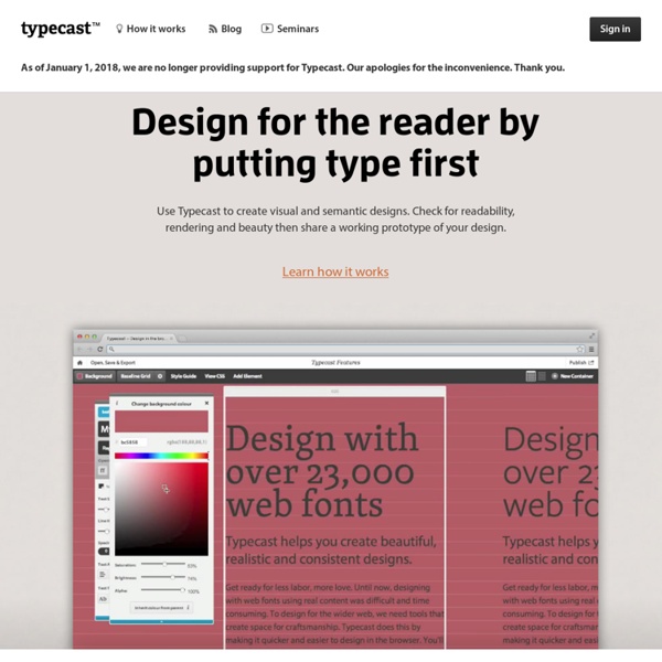  Design in the browser with web fonts and real content — Typecast