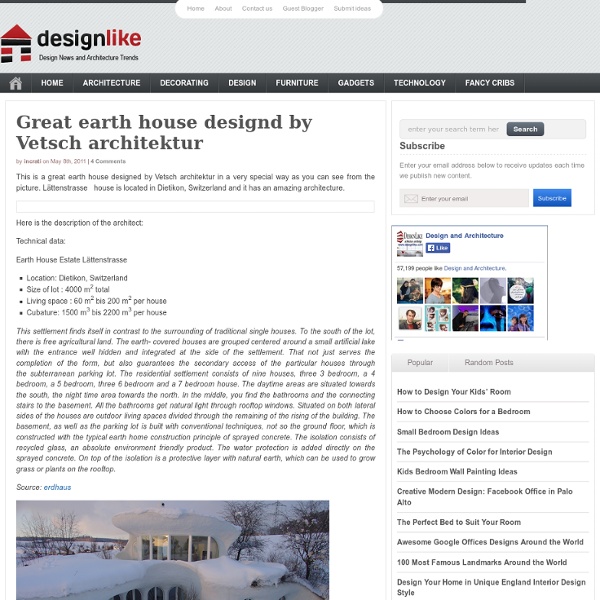 Great earth house designd by Vetsch architektur