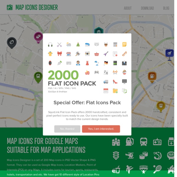 Google Map Icons, Location Pins, Location Markers, POI, Map Application Design Kit