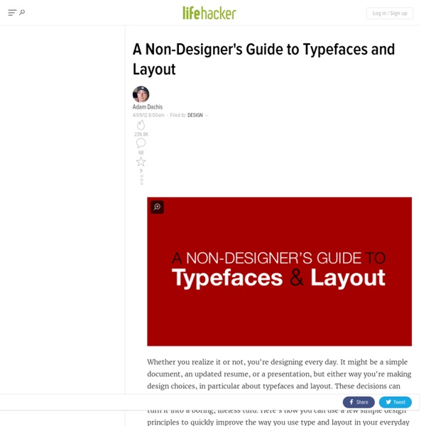 A Non-Designer's Guide to Typefaces and Layout
