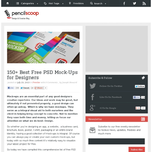 150+ Best Free PSD Mock-Ups for Designers