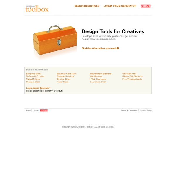 Designers Toolbox