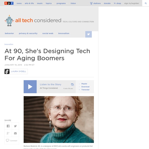 At 90, She's Designing Tech For Aging Boomers : All Tech Considered