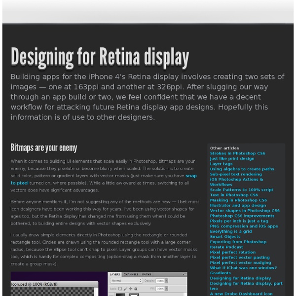 Designing for the Retina display