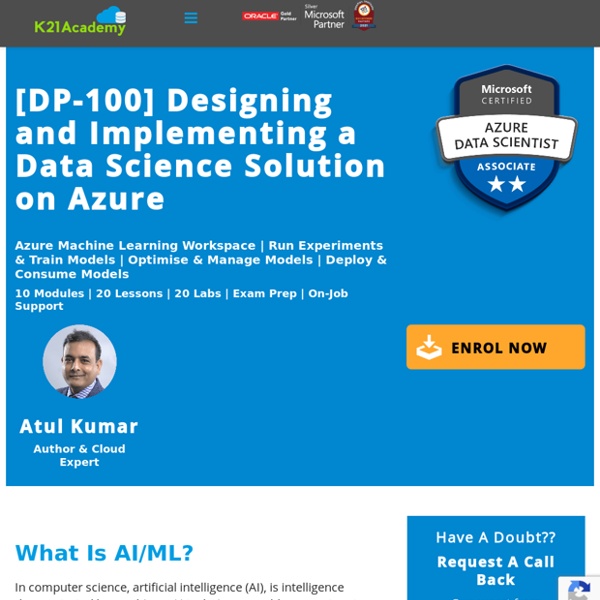 [DP-100] Designing and Implementing Data Science Solution on Azure