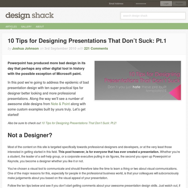 10 Tips for Designing Presentations That Don’t Suck: Pt.1