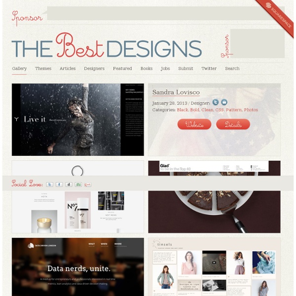 The Best Designs / Best Web Design Awards & CSS Gallery