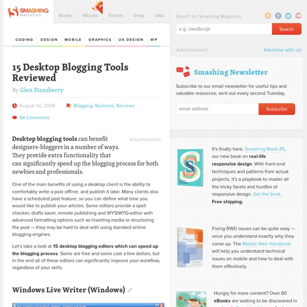 15 Desktop Blogging Tools Reviewed