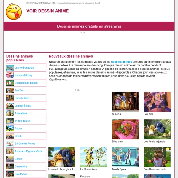 DESSINS ANIMÉS GRATUITS, VIDÉOS DE DESSINS ANIMÉS EN STREAMING LÉGAL