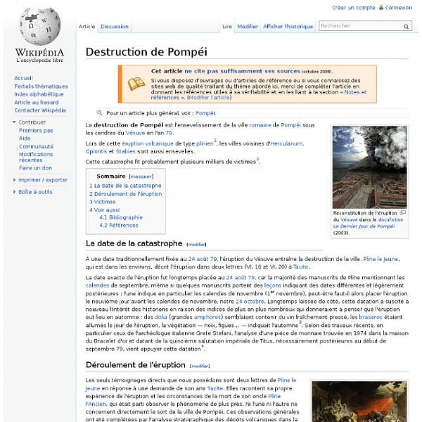 Eruption célèbre: Pompéi