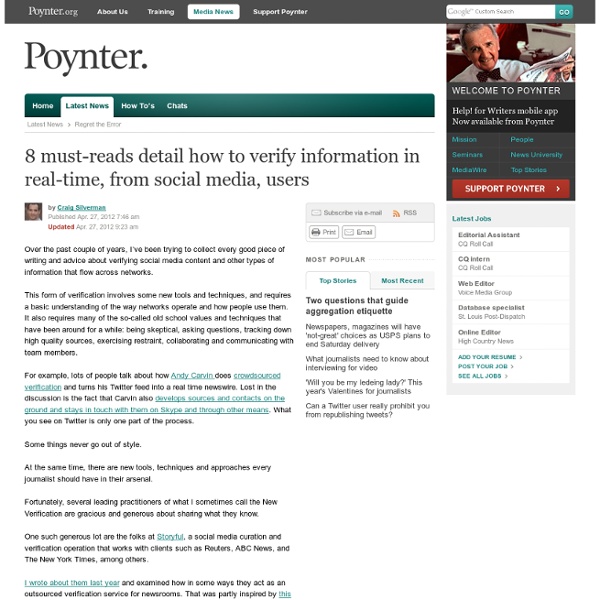 8 must-reads detail how to verify information in real-time, from social media, users