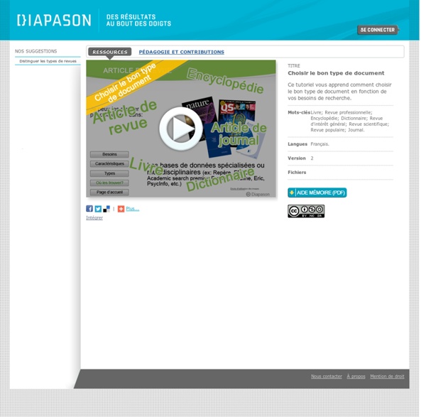 Détail Ressource - Diapason