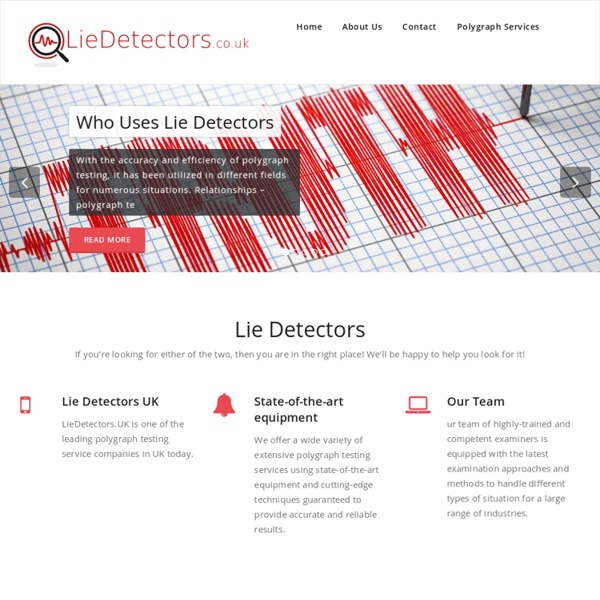 Lie Detectors – Lie Detectors UK – Private Lie Detector Test