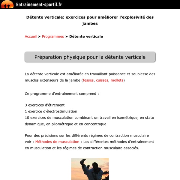 Détente verticale : 14 exercices